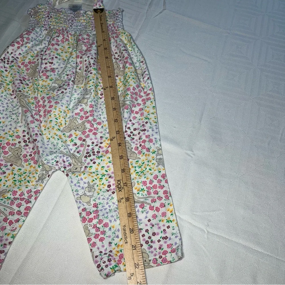 Smocked Disney Baby Floral Bambi Romper Size 24‎ Months